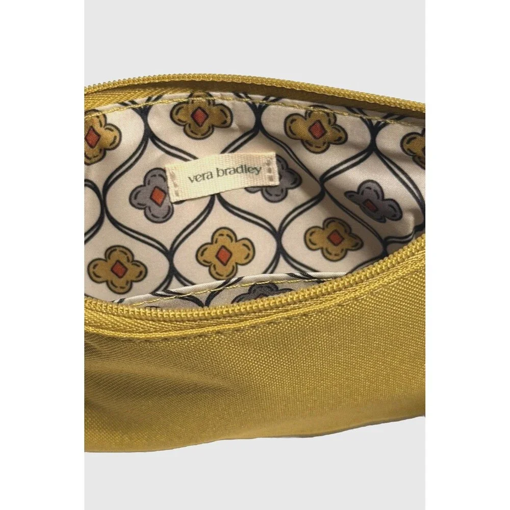 Vera Bradley Zip Wristlet Golden Olive Essentials Pouch Wallet NWT - Picture 5 of 8